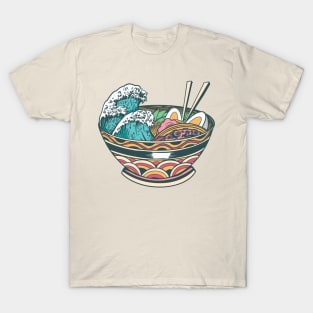 Japanese Great Ramen Wave Bowl T-Shirt